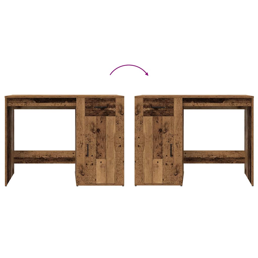 vidaXL Biurko, stare drewno, 100x49x75 cm, materiał drewnopochodny
