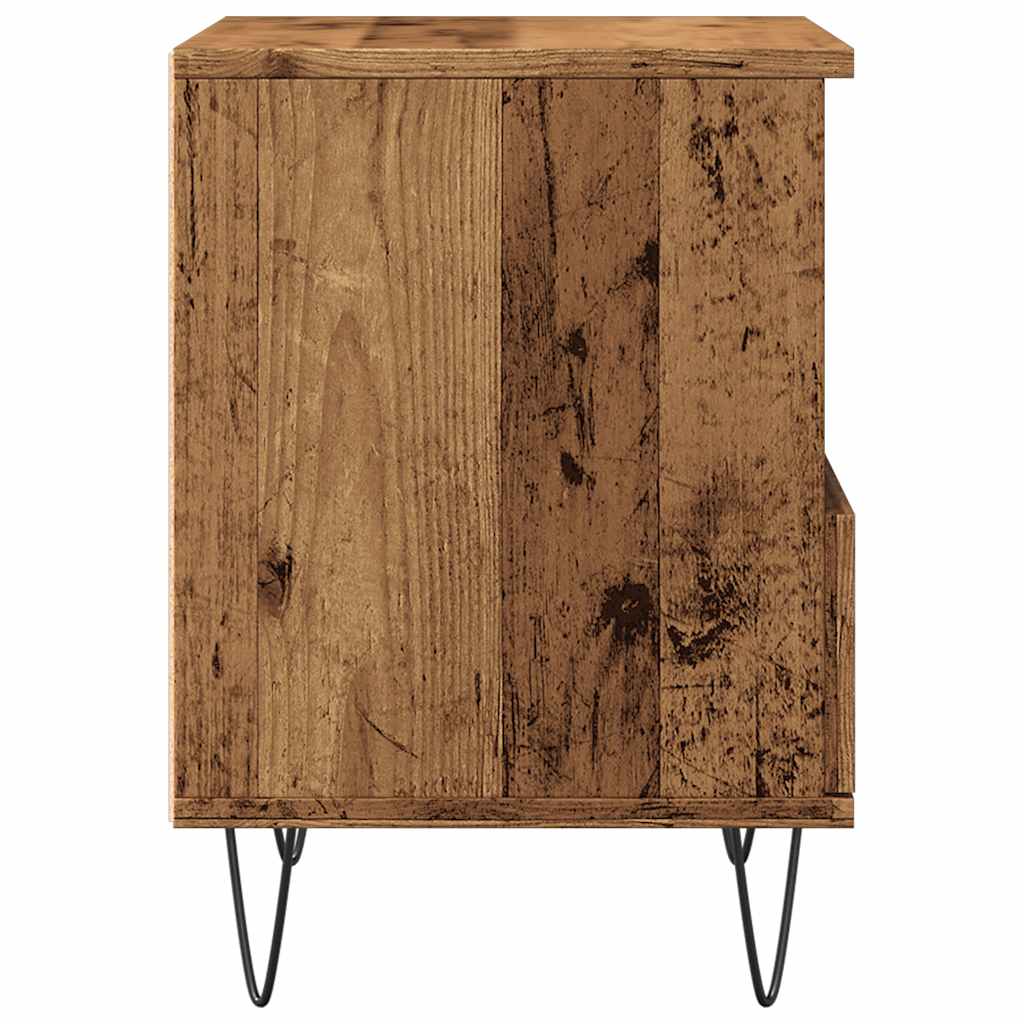 vidaXL Szafka nocna, stare drewno, 40x35x50cm, materiał drewnopochodny