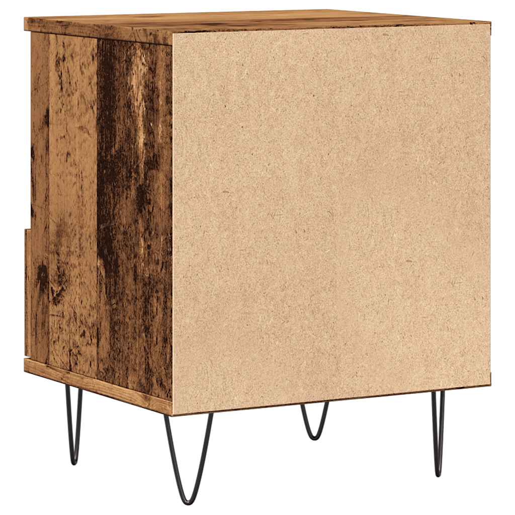 vidaXL Szafka nocna, stare drewno, 40x35x50cm, materiał drewnopochodny