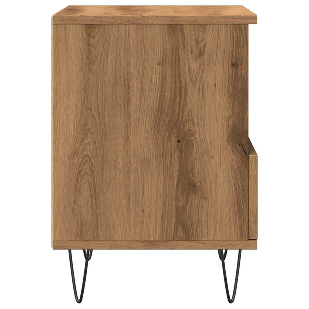 vidaXL Szafka nocna, dąb artisan, 40x35x50 cm, materiał drewnopochodny