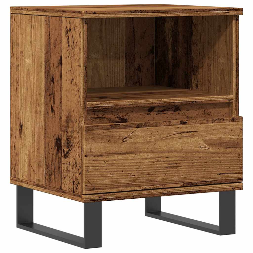 vidaXL Szafka nocna, stare drewno, 40x35x50cm, materiał drewnopochodny