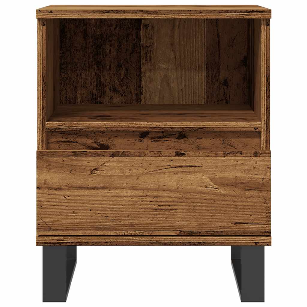 vidaXL Szafka nocna, stare drewno, 40x35x50cm, materiał drewnopochodny