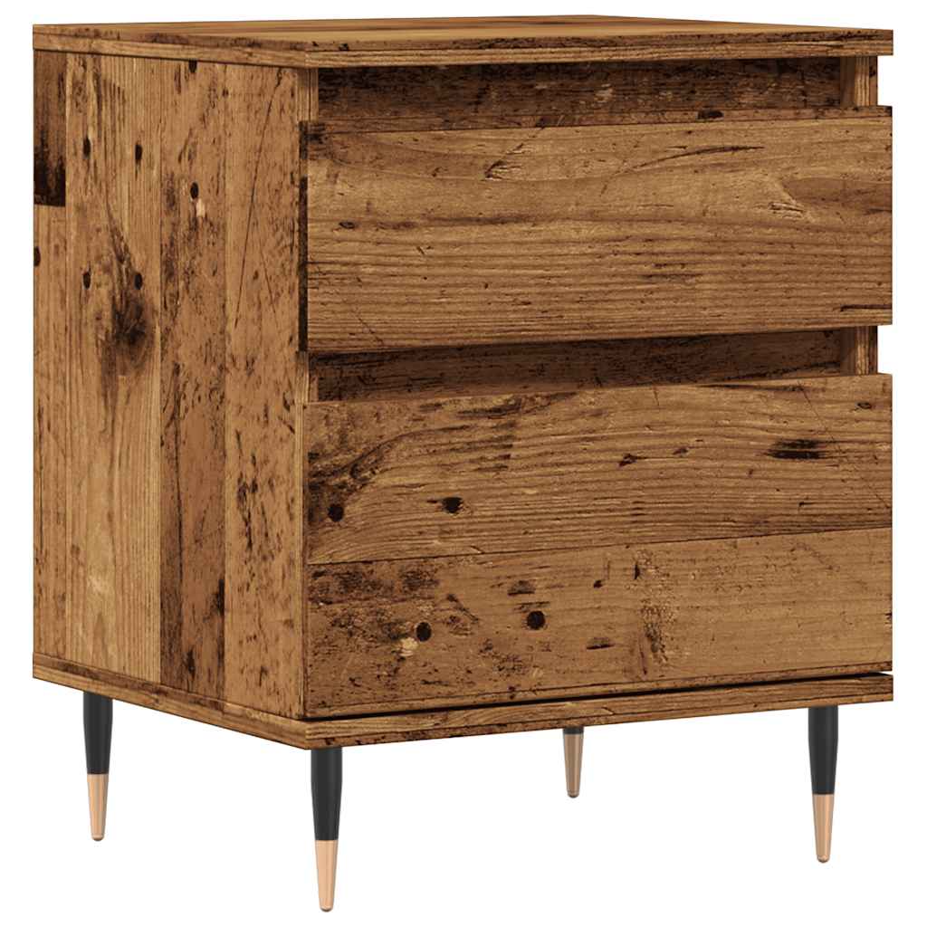 vidaXL Szafka nocna, stare drewno, 40x35x50cm, materiał drewnopochodny