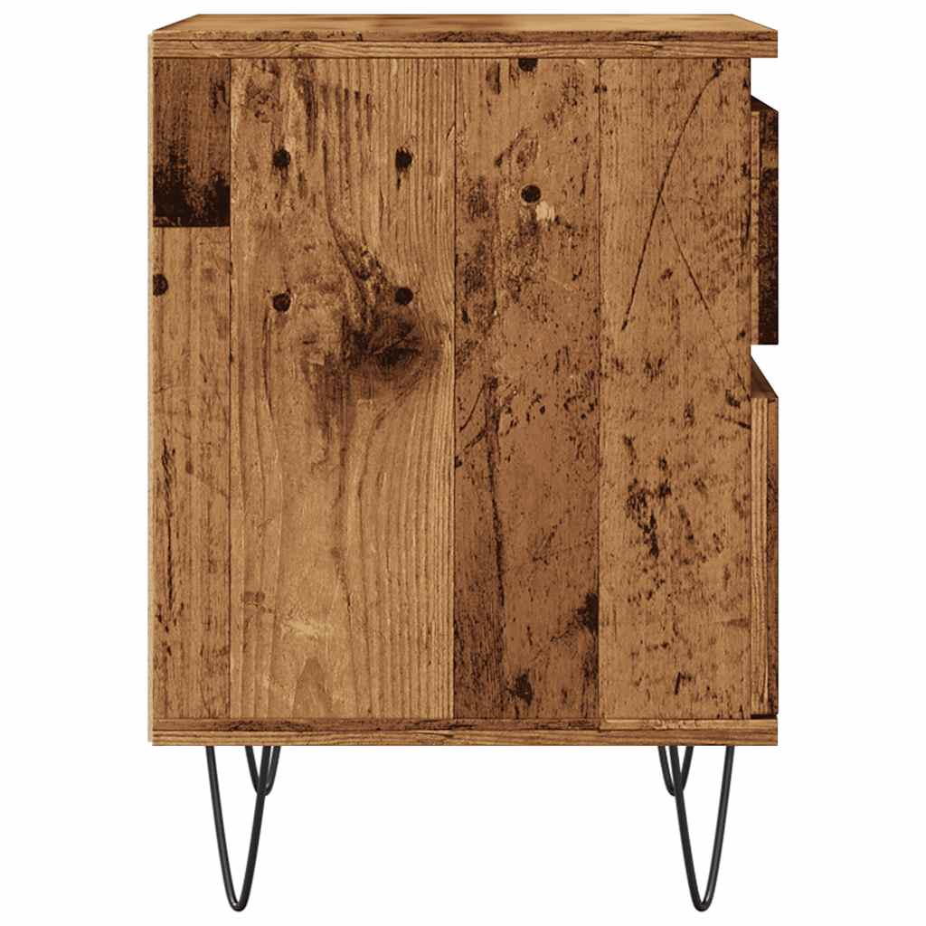 vidaXL Szafka nocna, stare drewno, 40x35x50cm, materiał drewnopochodny