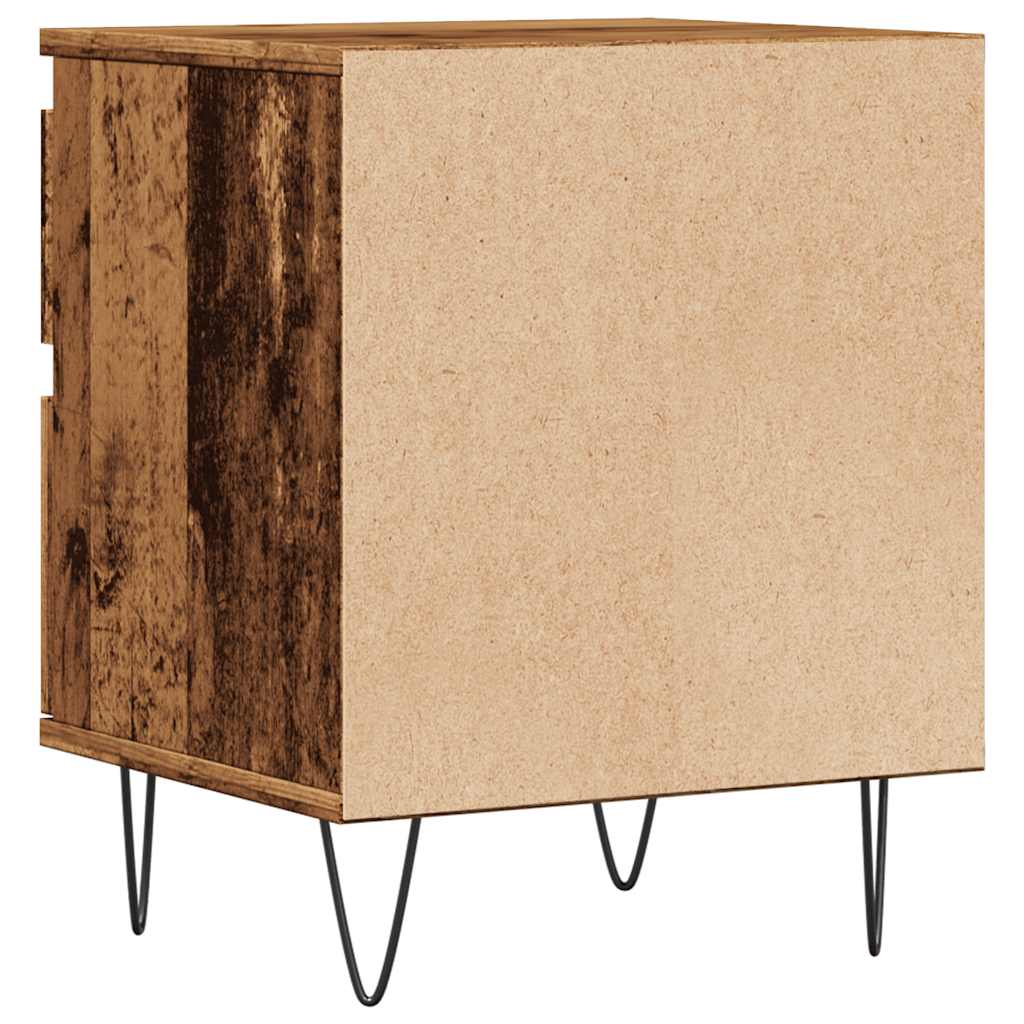 vidaXL Szafka nocna, stare drewno, 40x35x50cm, materiał drewnopochodny