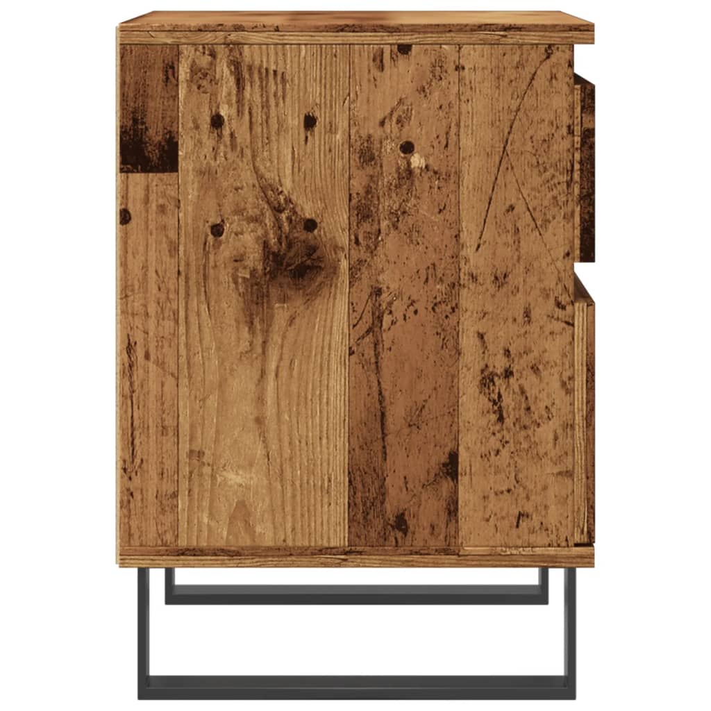 vidaXL Szafka nocna, stare drewno, 40x35x50cm, materiał drewnopochodny
