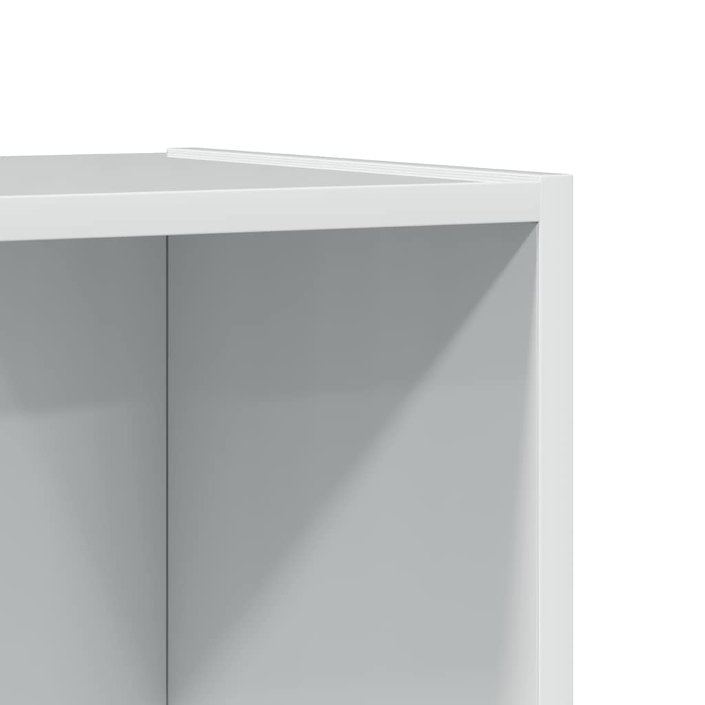 vidaXL Regał, biały, połysk, 60x24x143 cm, materiał drewnopochodny