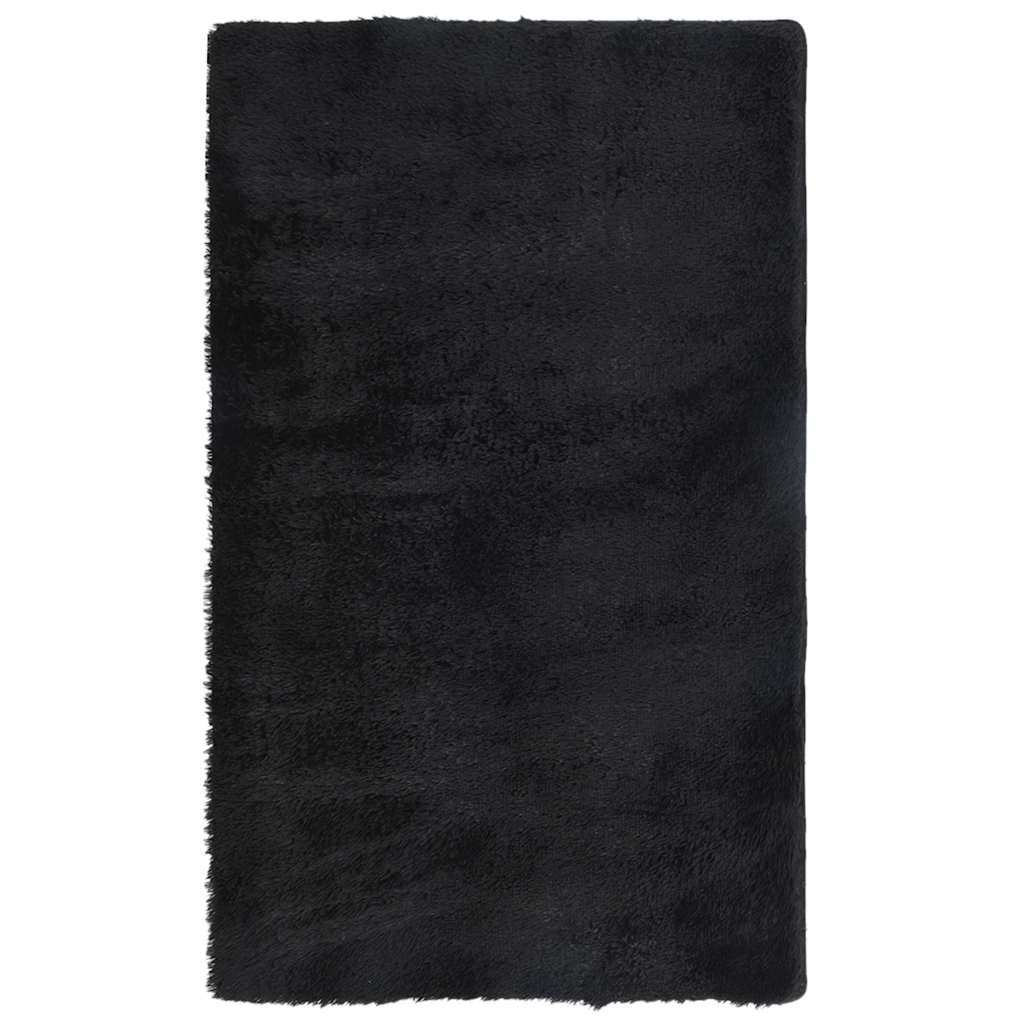 vidaXL Dywan shaggy z długim włosiem NAVARRA Czarny 60x100 cm Poliester