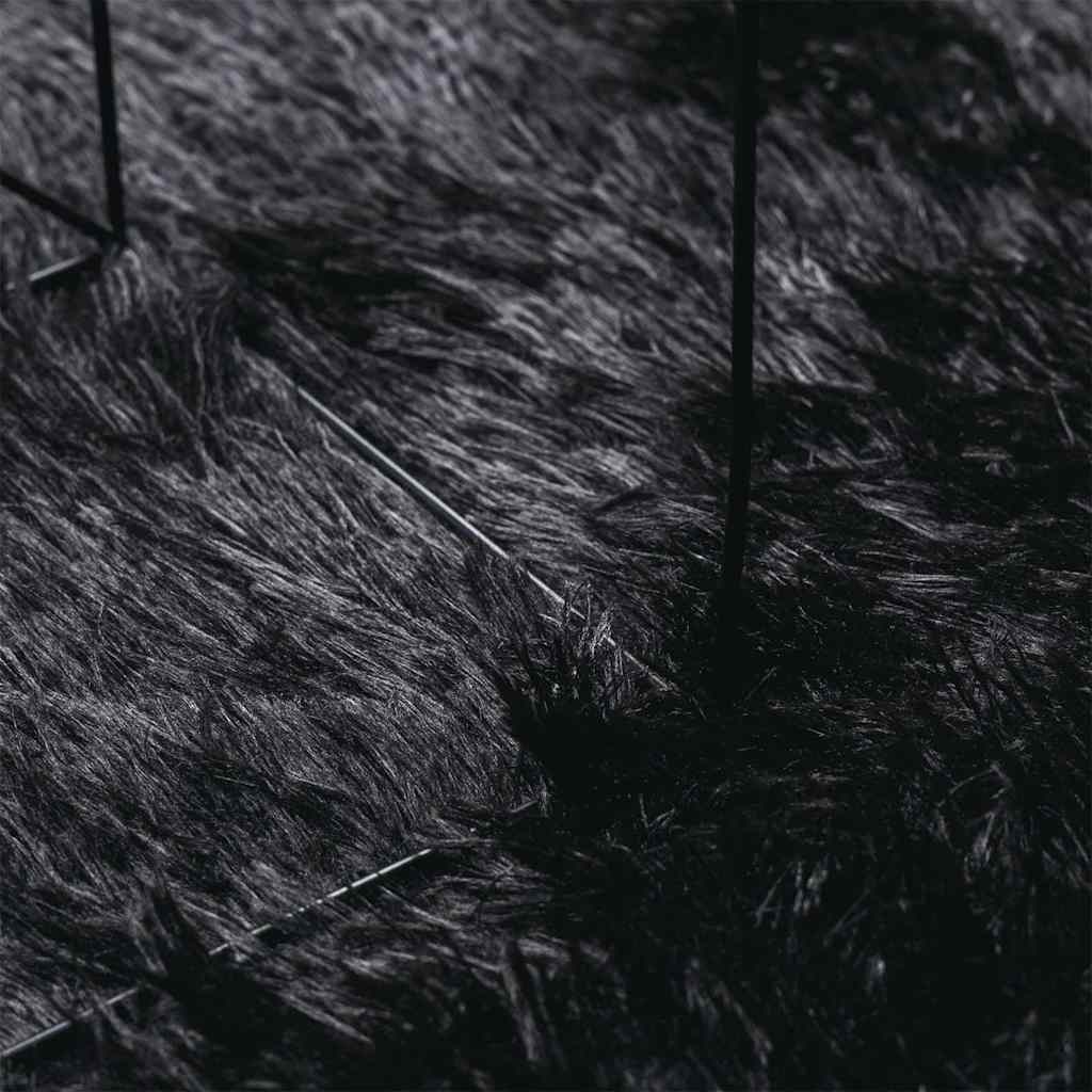 vidaXL Dywan shaggy z długim włosiem, NAVARRA, czarny, 120x170 cm