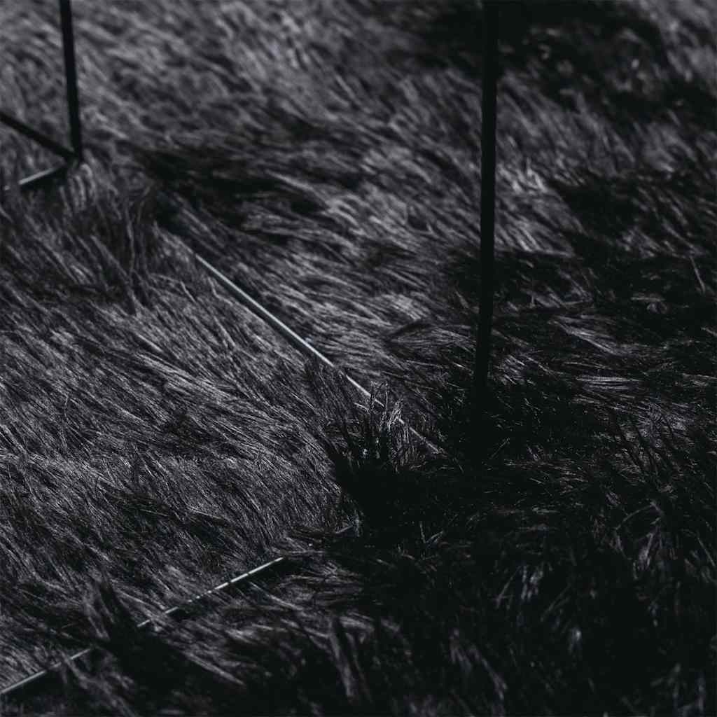 vidaXL Dywan shaggy z długim włosiem, NAVARRA, czarny, 160x230 cm