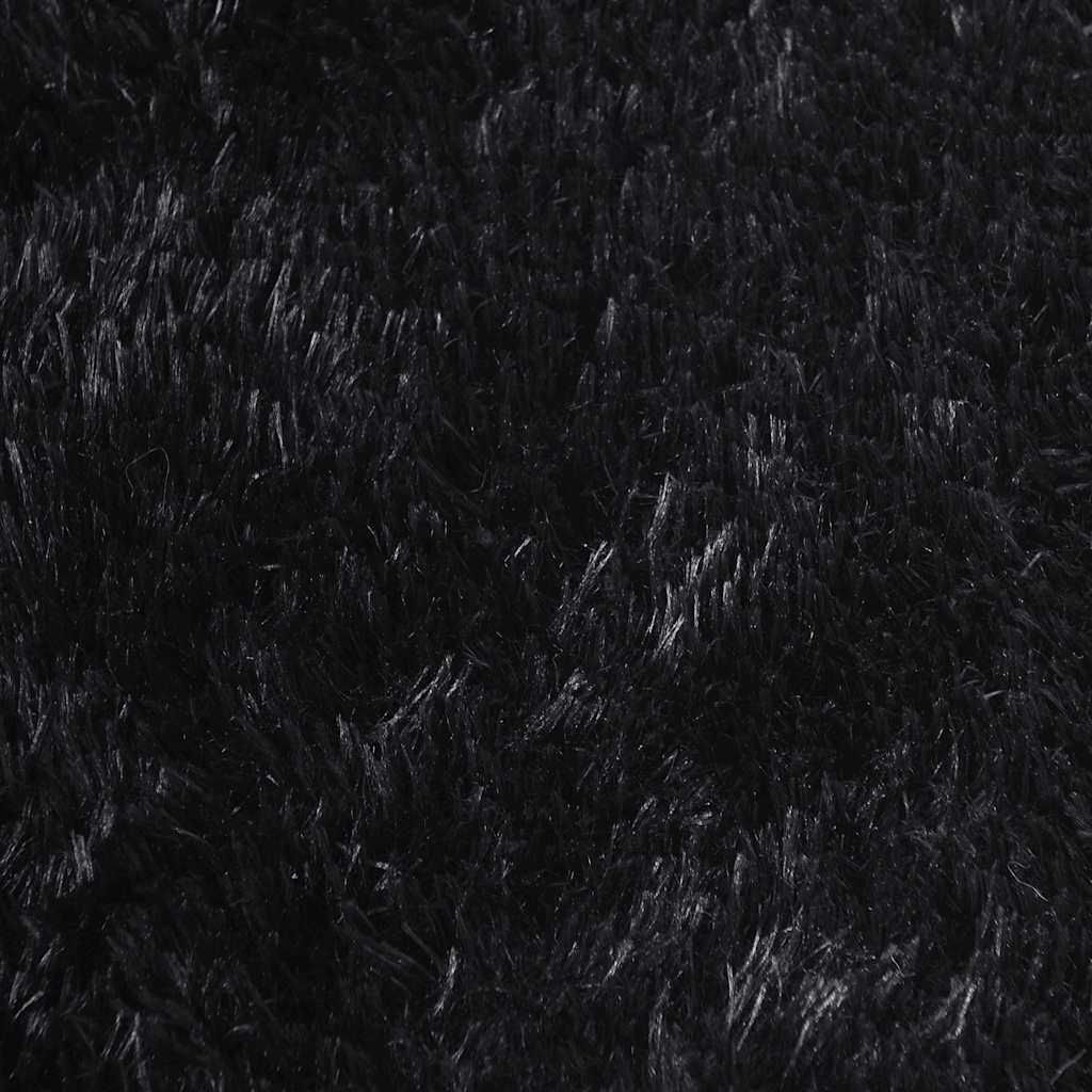vidaXL Dywan shaggy z długim włosiem, NAVARRA, czarny, 120x120 cm