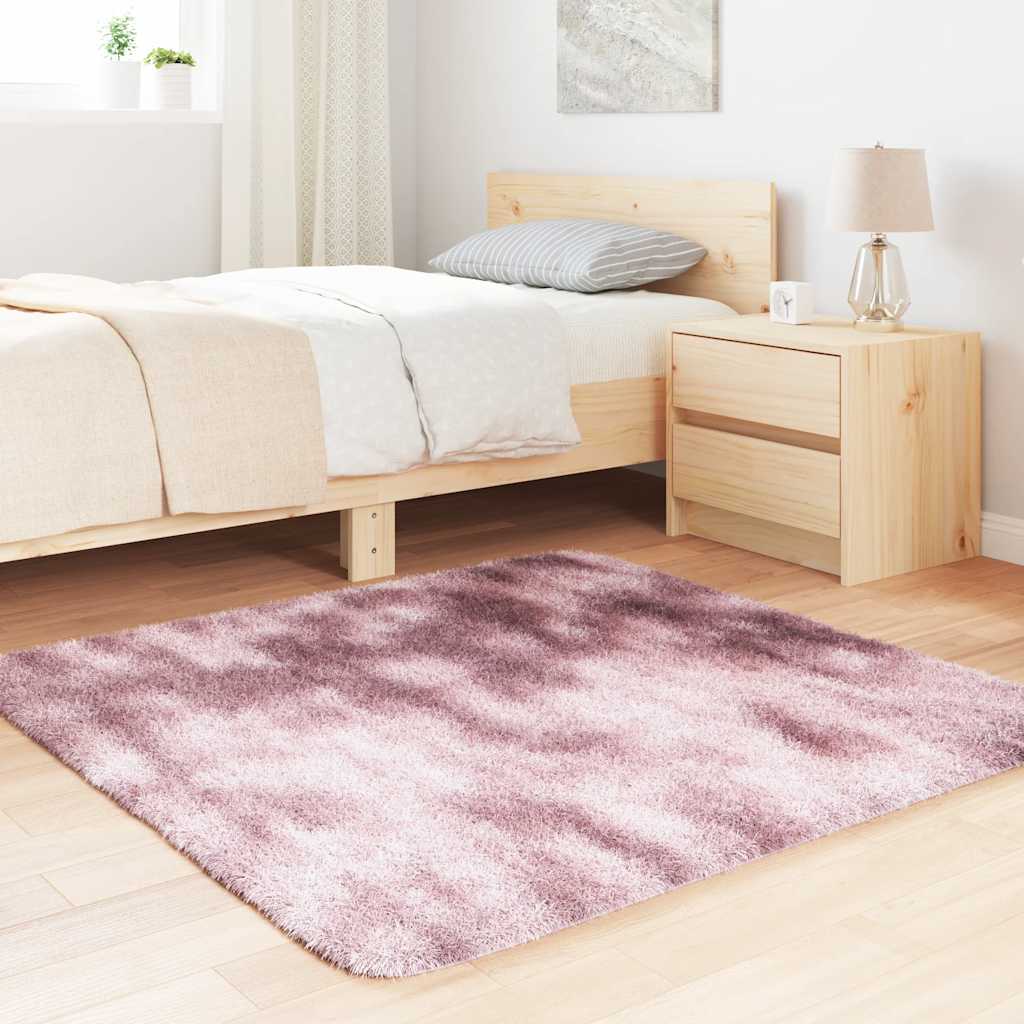 vidaXL Dywan shaggy z długim włosiem, NAVARRA, zgaszony róż, 120x120cm