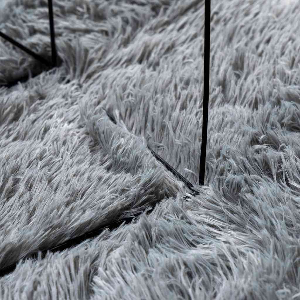 vidaXL Dywan shaggy z długim włosiem, NAVARRA, jasnoszary, 200x200 cm