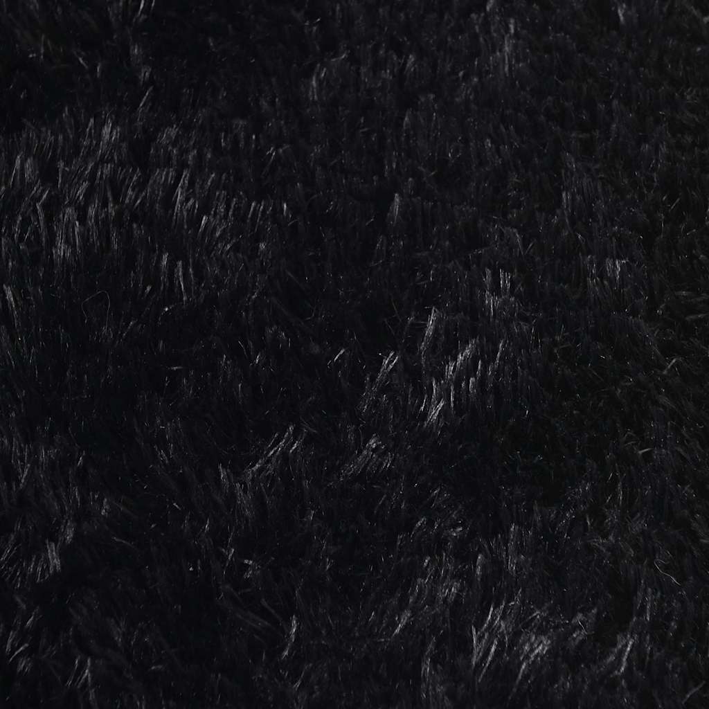 vidaXL Dywan shaggy z długim włosiem, NAVARRA, czarny, 120x120 cm