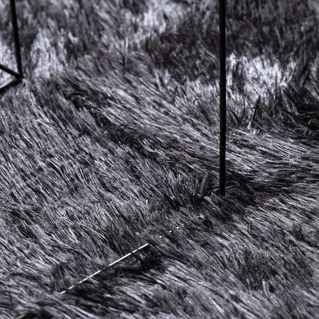 vidaXL Dywan shaggy z długim włosiem, NAVARRA, ciemnoszary, 200x200 cm
