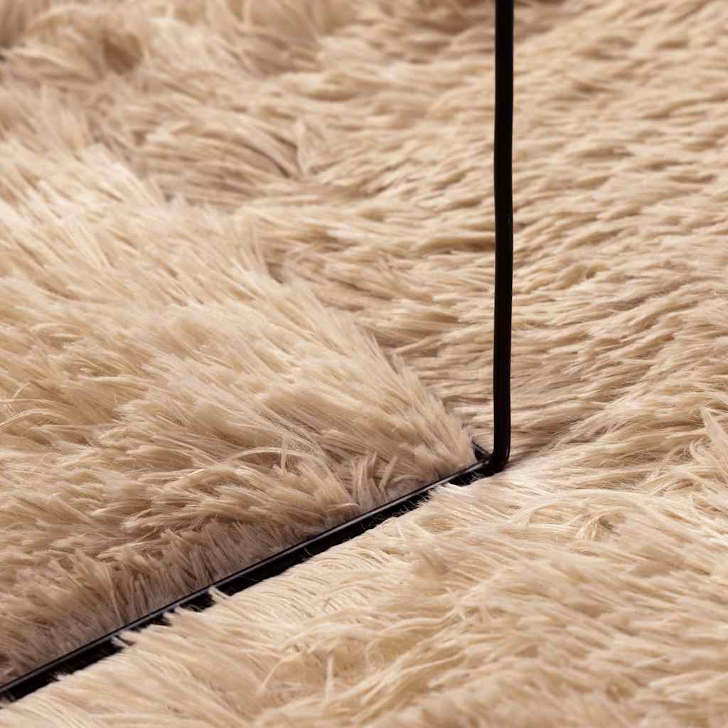 vidaXL Dywan shaggy z długim włosiem, NAVARRA, beżowy, 240x240 cm