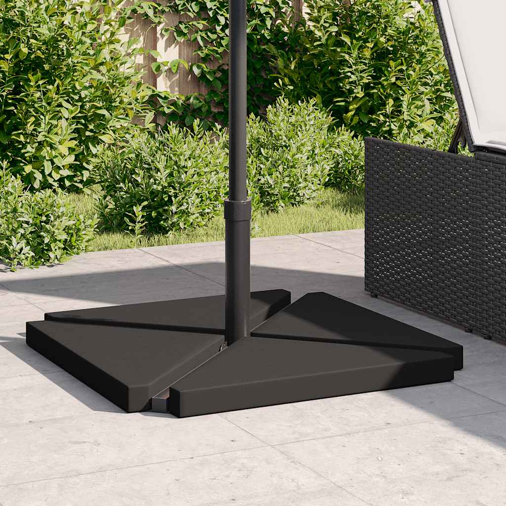 vidaXL Obciążniki do parasola, 4 szt., czarny granit, trójkątne, 14 kg