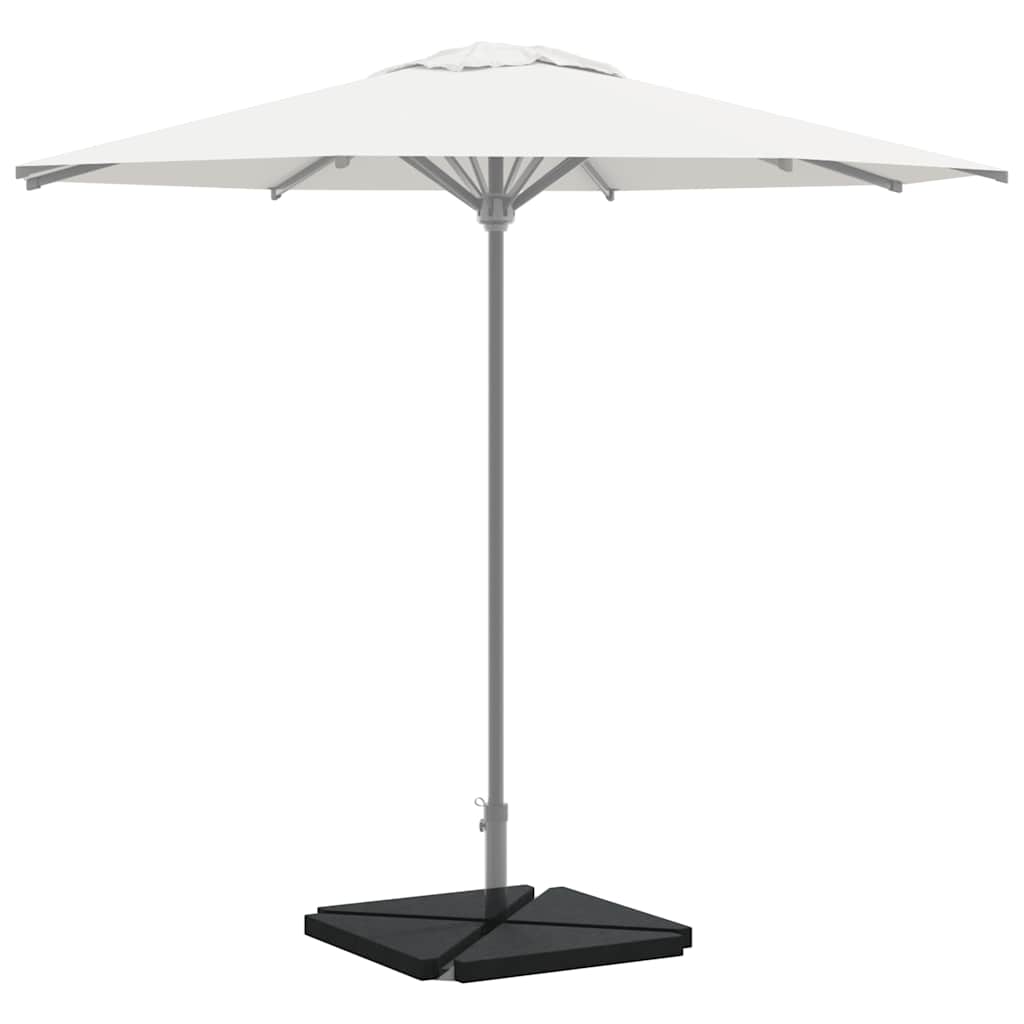 vidaXL Obciążniki do parasola, 4 szt., czarny granit, trójkątne, 14 kg