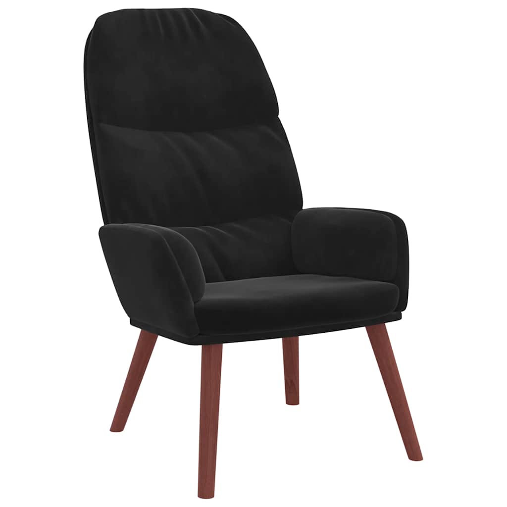 vidaXL Fotel, czarny, obity aksamitem