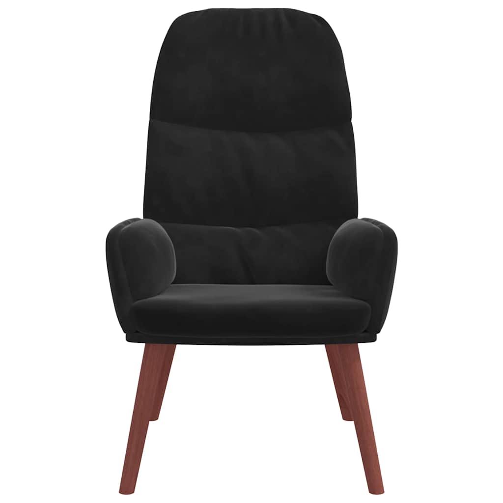 vidaXL Fotel, czarny, obity aksamitem