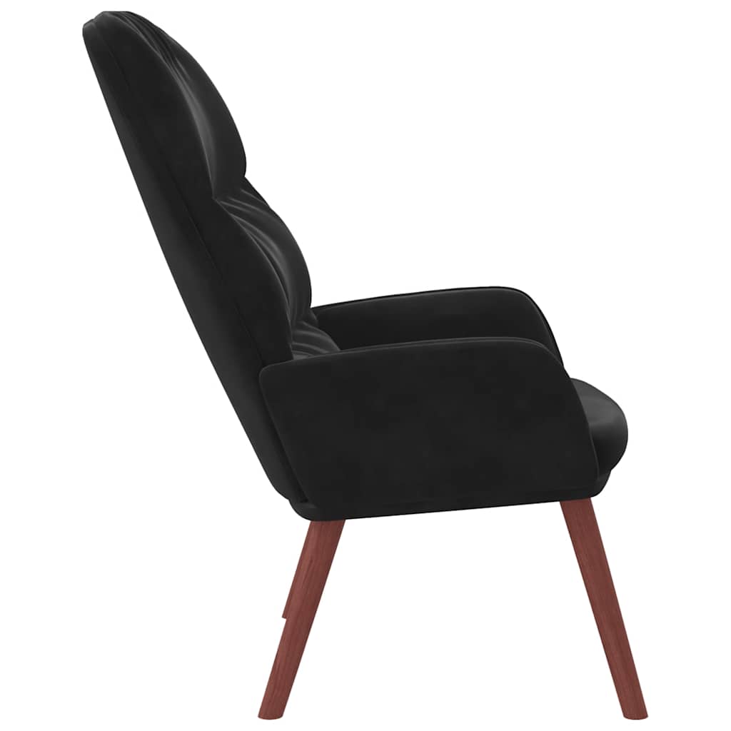 vidaXL Fotel, czarny, obity aksamitem