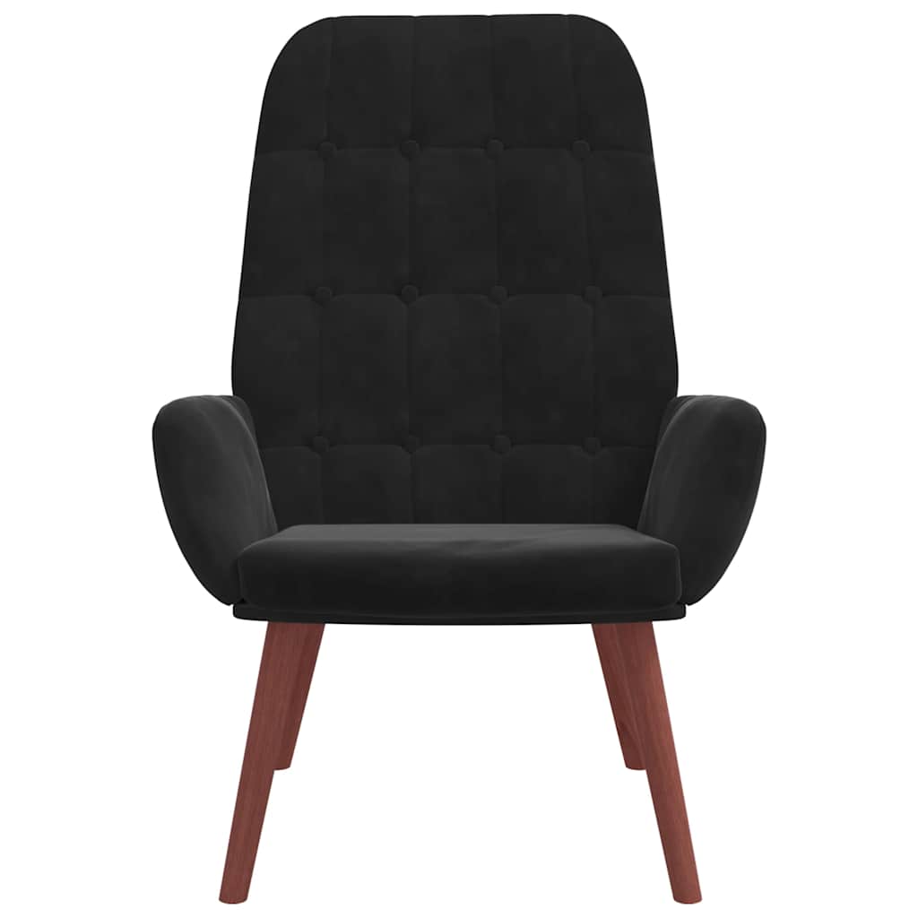 vidaXL Fotel, czarny, obity aksamitem