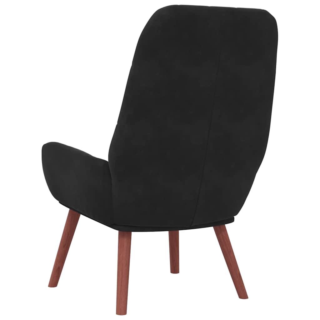 vidaXL Fotel, czarny, obity aksamitem