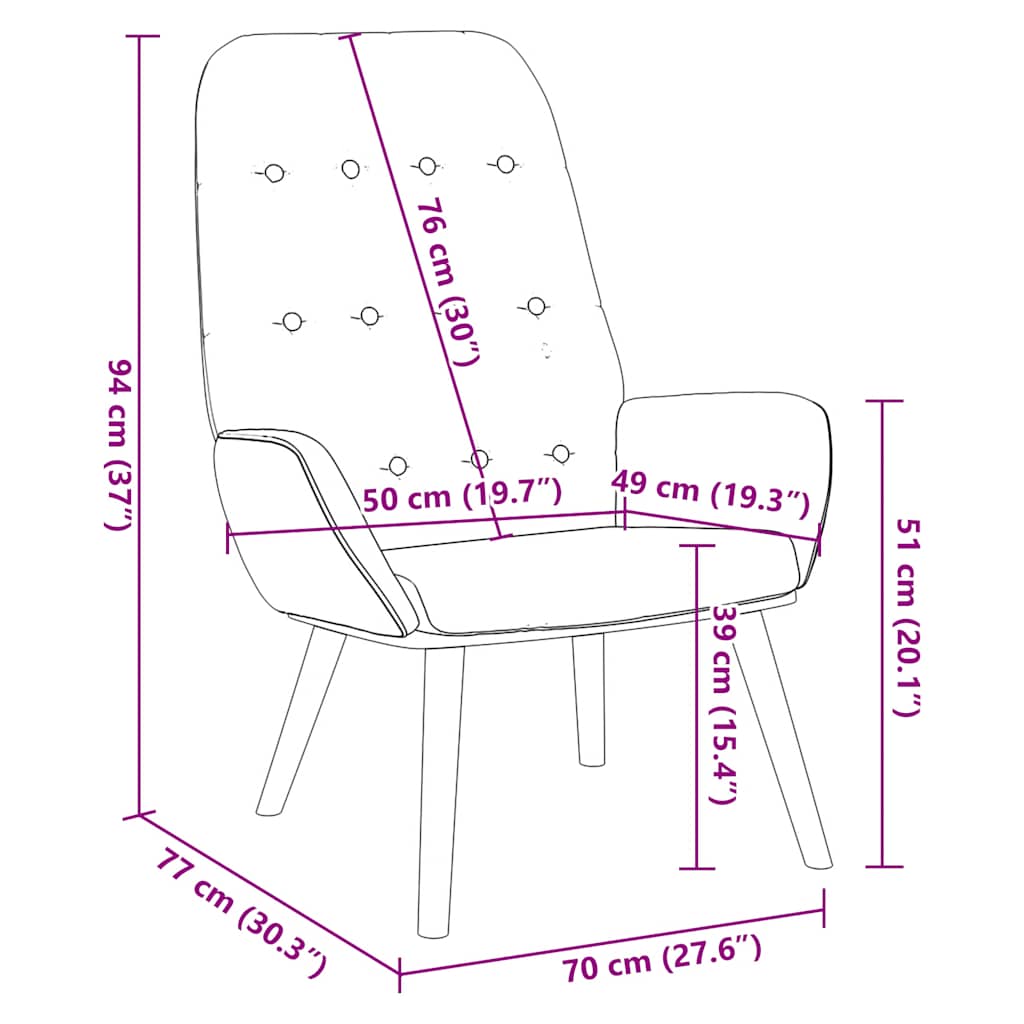 vidaXL Fotel relaksacyjny Ble Fabric