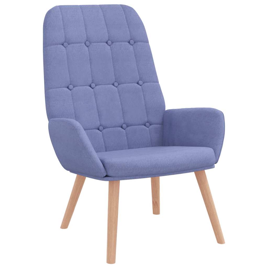 vidaXL Fotel relaksacyjny Jeans Niebieski Tkanina