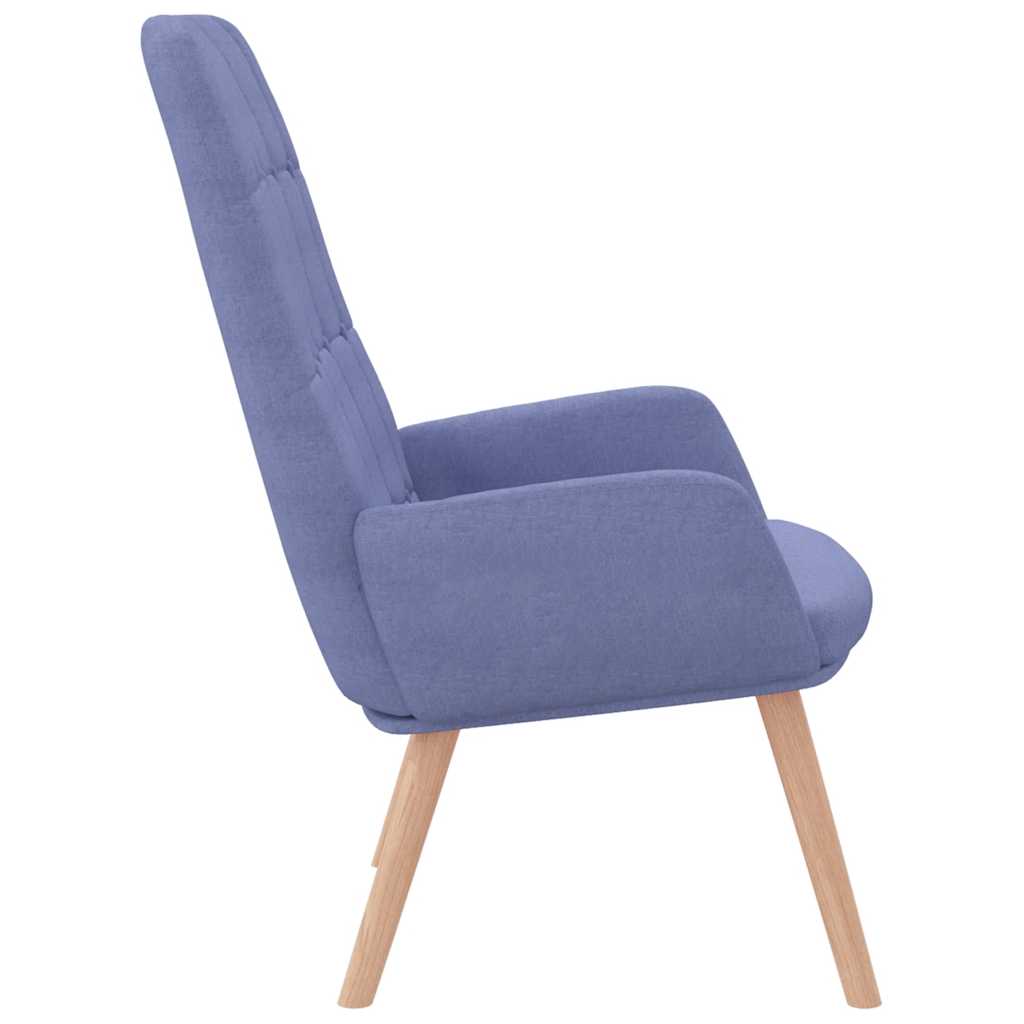 vidaXL Fotel relaksacyjny Jeans Niebieski Tkanina
