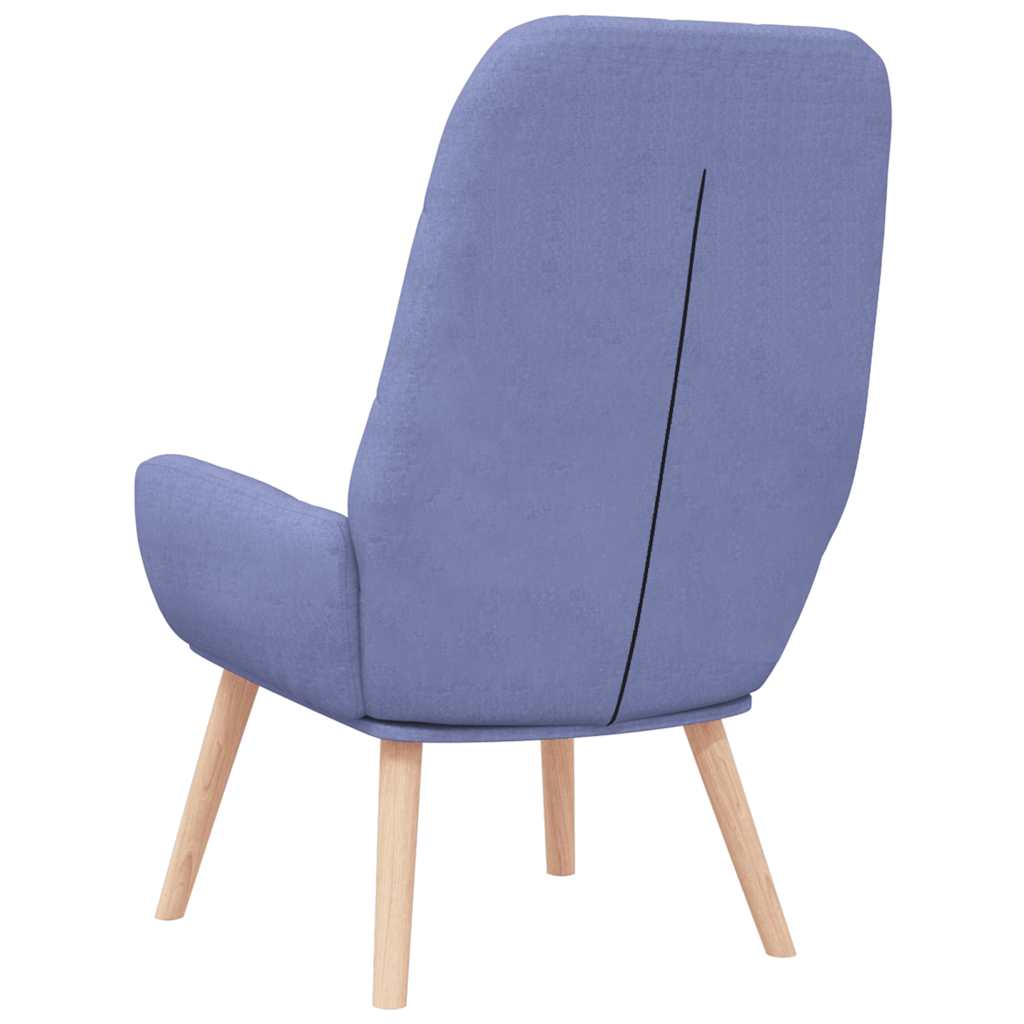 vidaXL Fotel relaksacyjny Jeans Niebieski Tkanina
