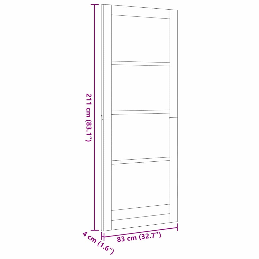 vidaXL Drzwi wewnętrzne ORKDAL Biały zagruntowany 83 x 211 cm