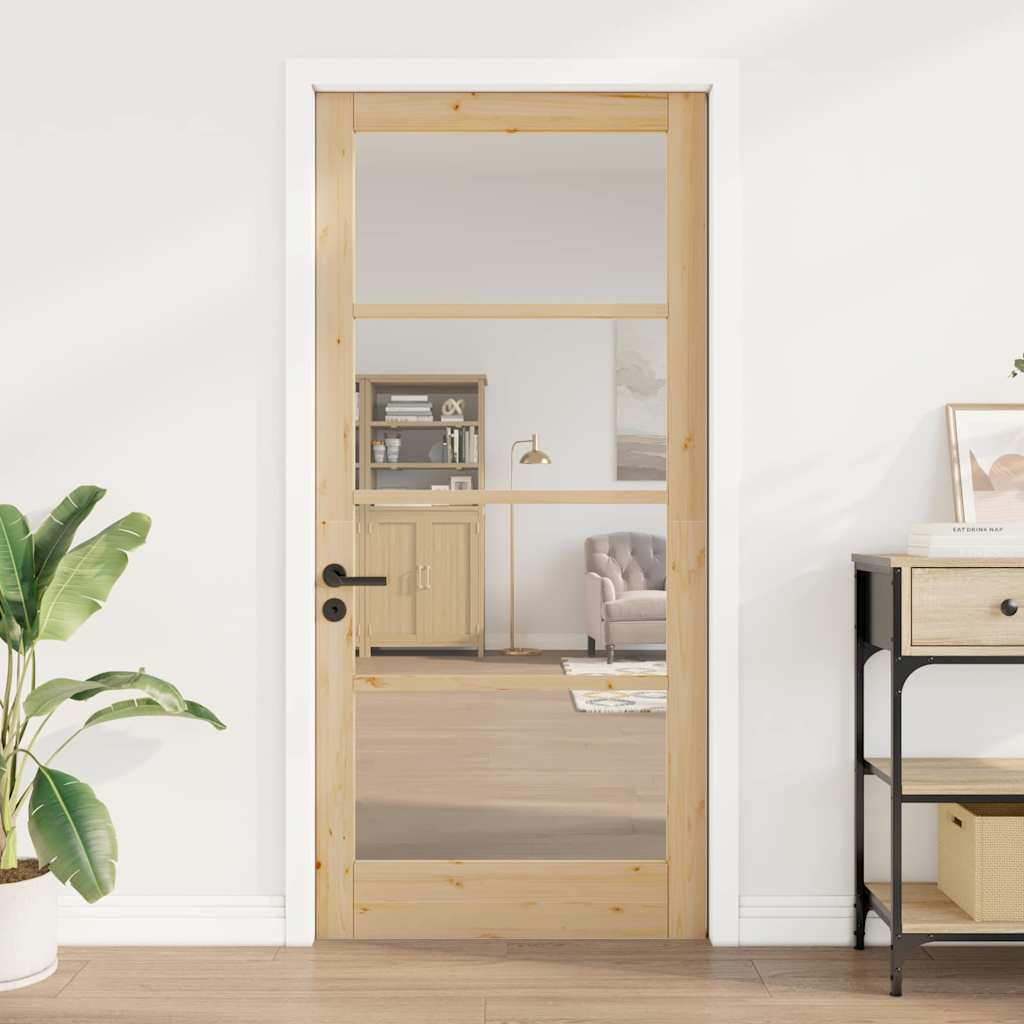 vidaXL Drzwi wewnętrzne ORKDAL Brązowy 93 x 202 cm