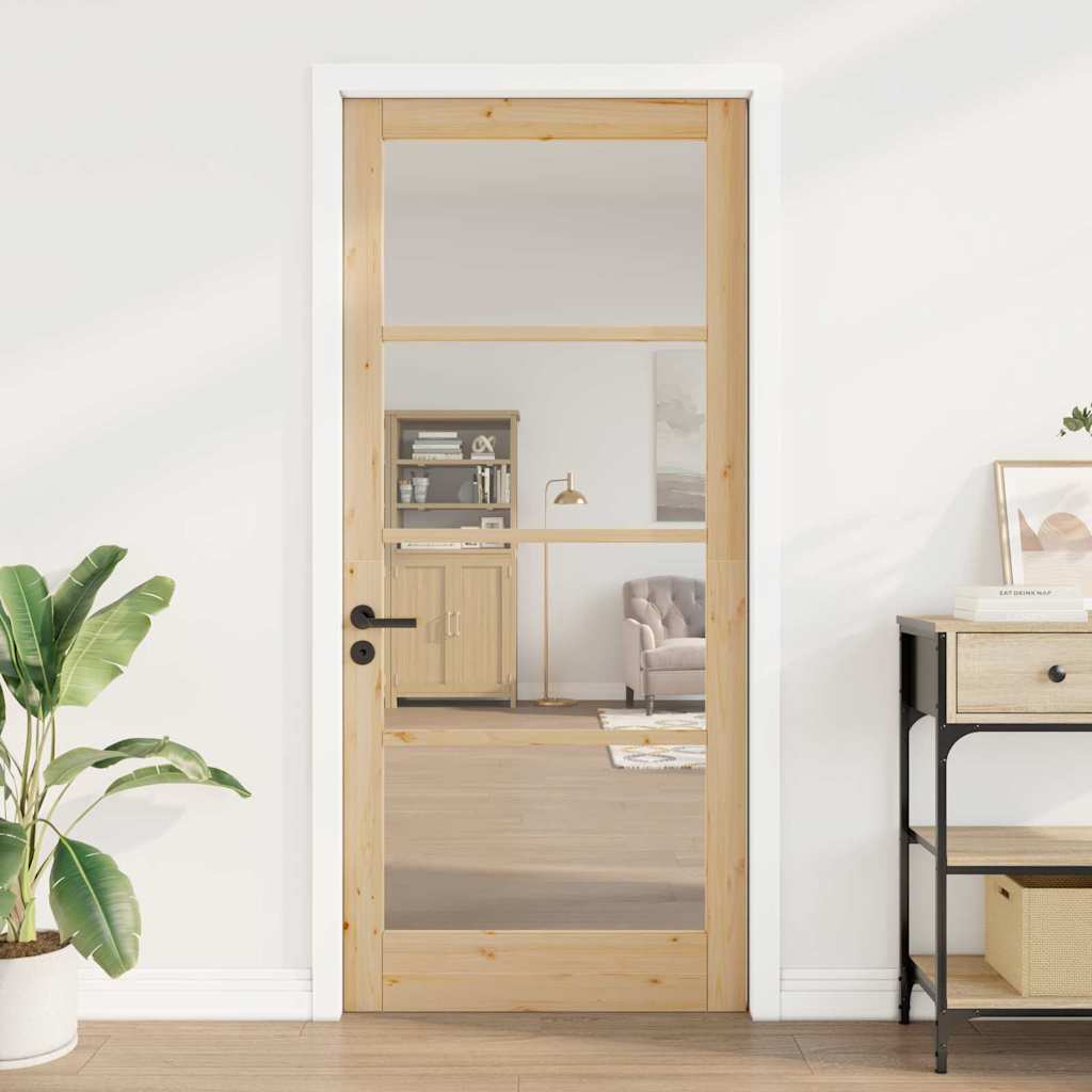 vidaXL Drzwi wewnętrzne ORKDAL Brązowy 93 x 211 cm