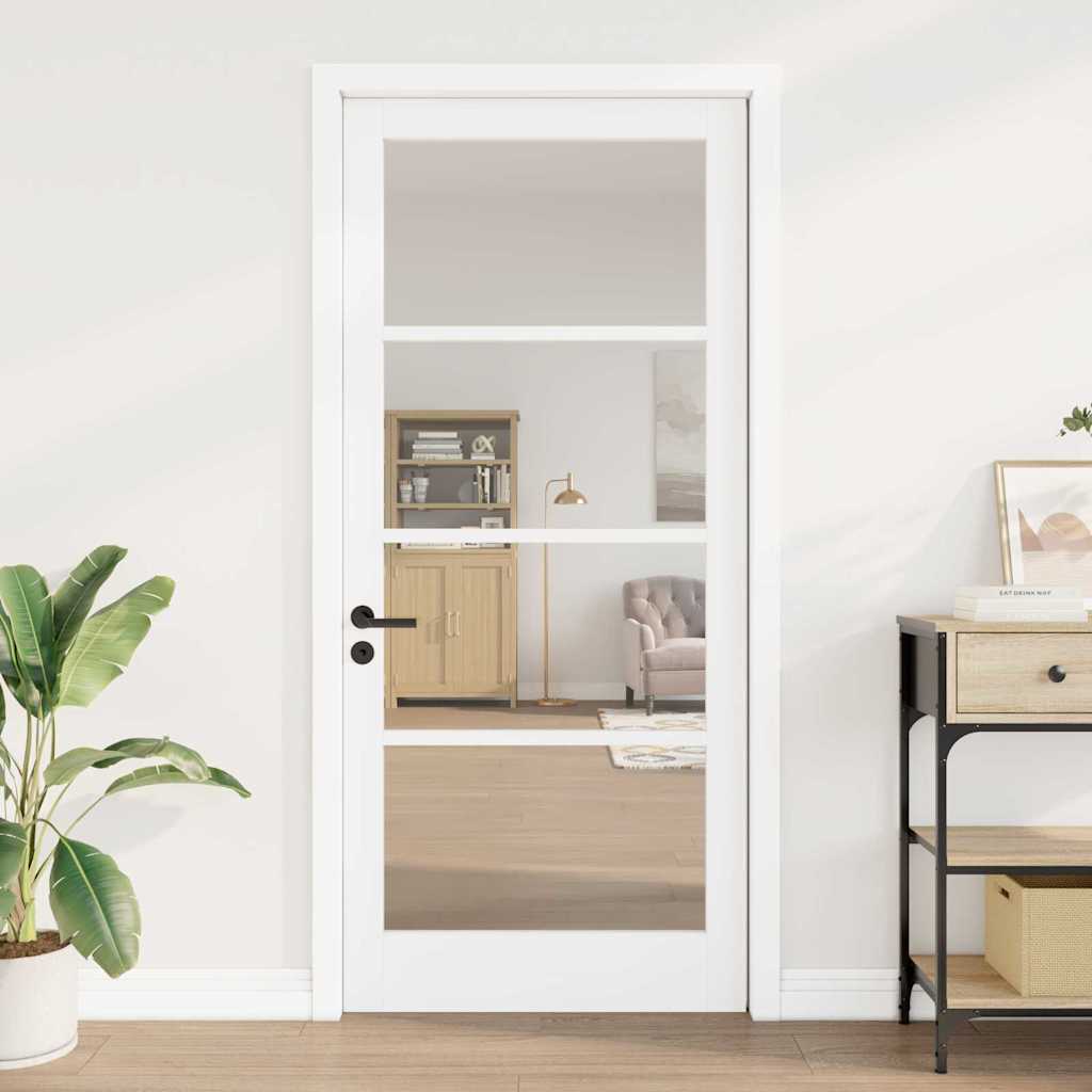 vidaXL Drzwi wewnętrzne ORKDAL Biały z podkładem 93 x 211 cm