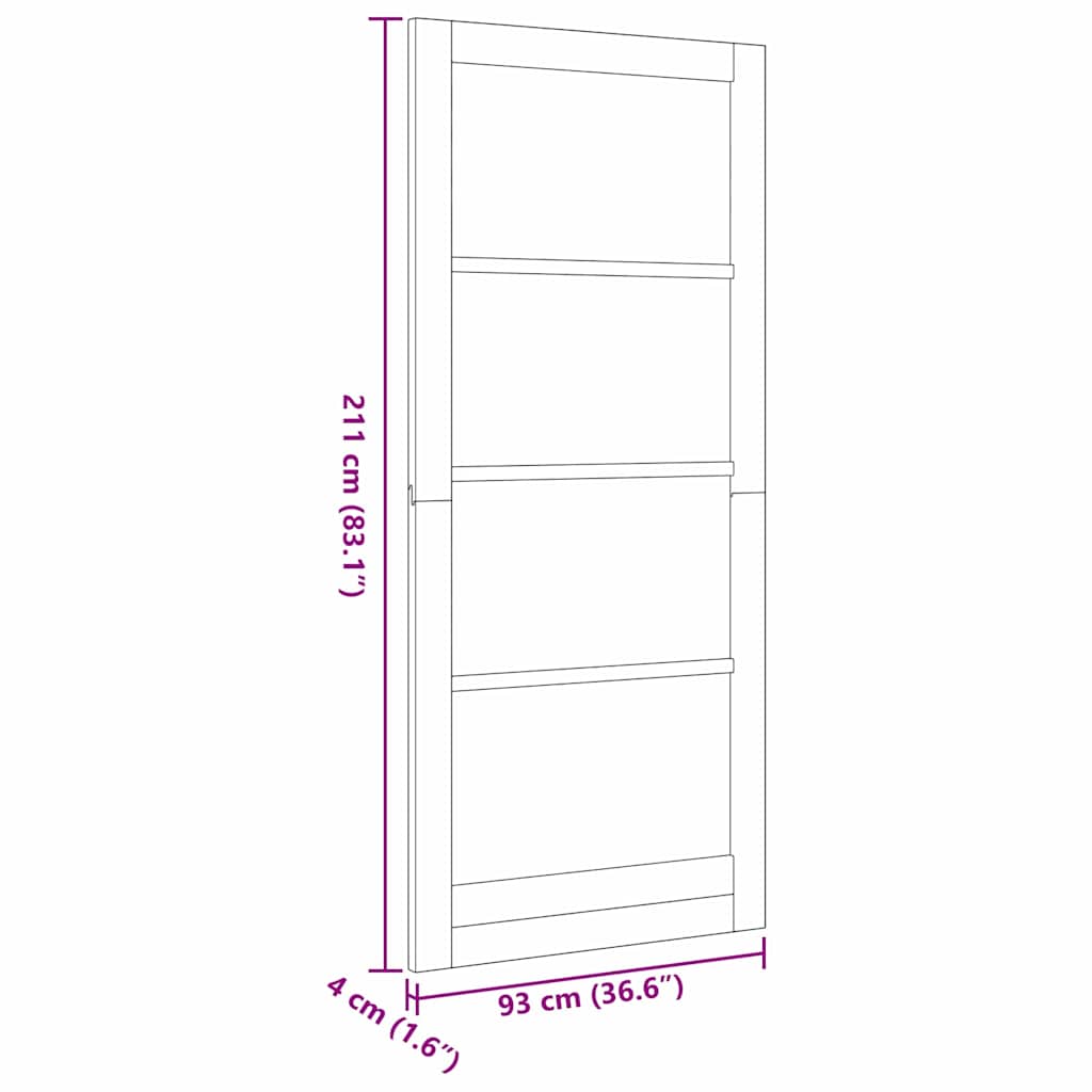 vidaXL Drzwi wewnętrzne ORKDAL Biały z podkładem 93 x 211 cm