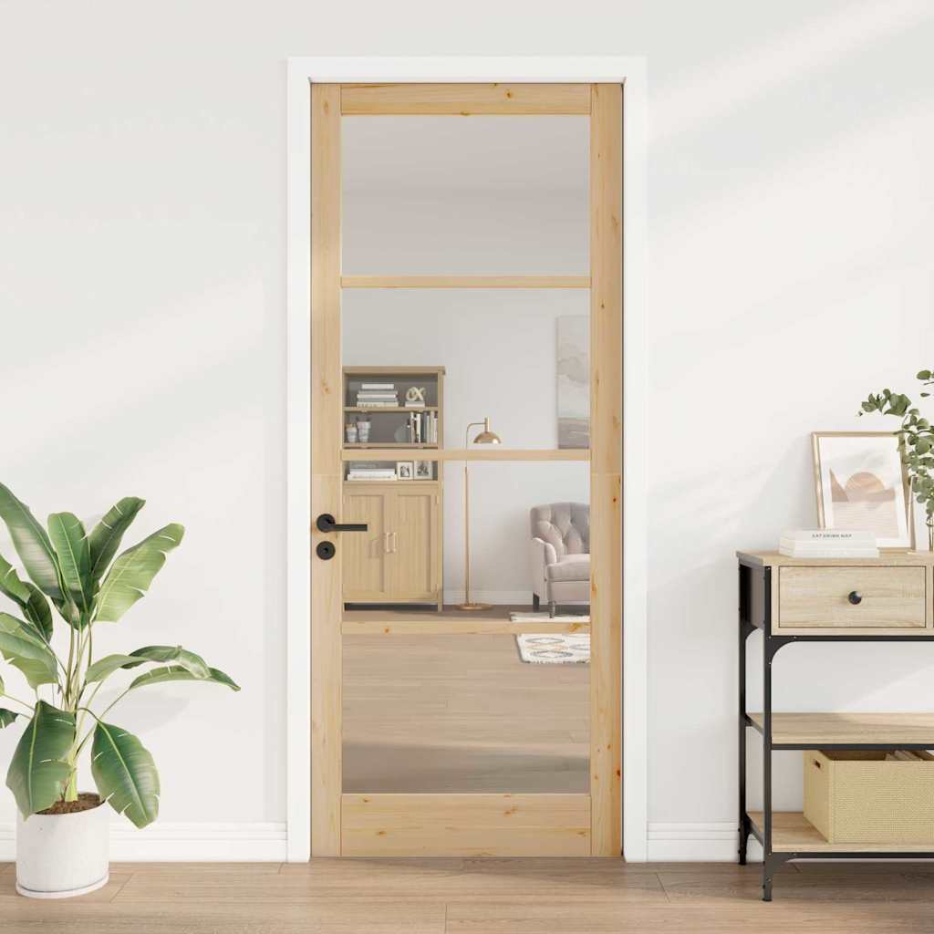 vidaXL Drzwi wewnętrzne ORKDAL Brązowy 93 x 232 cm