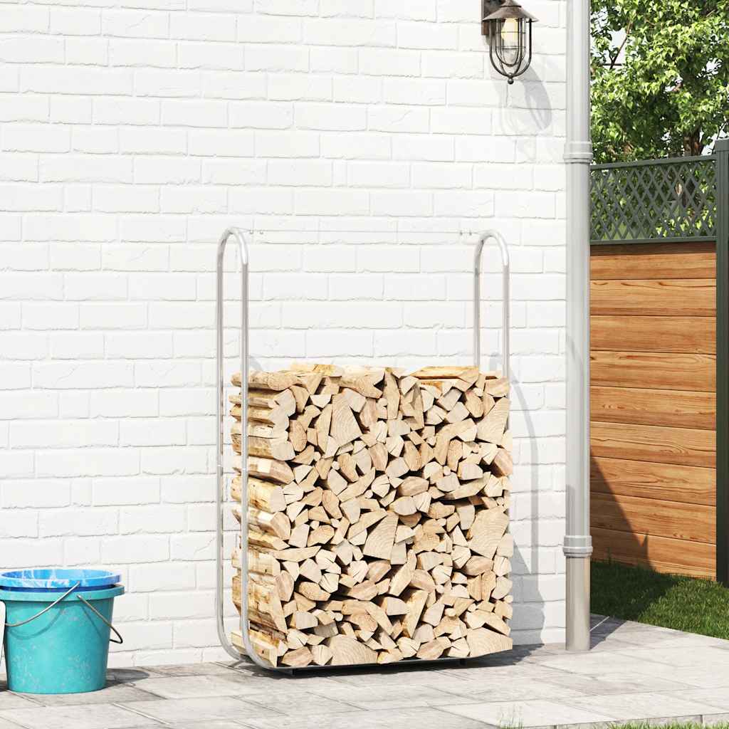 vidaXL Stojak na drewno opałowe 100x25x150 cm Stal ocynkowana