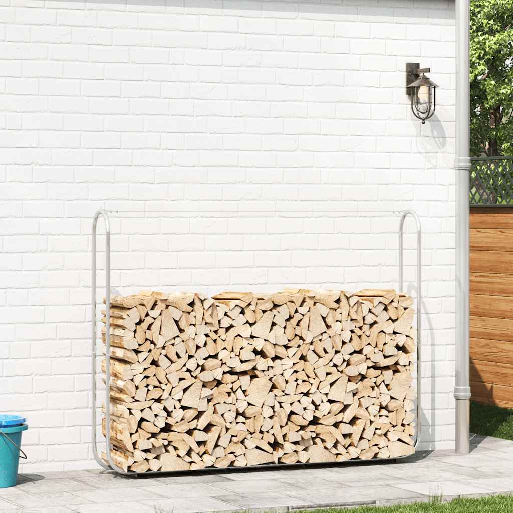 vidaXL Stojak na drewno opałowe 200x25x150 cm Stal ocynkowana