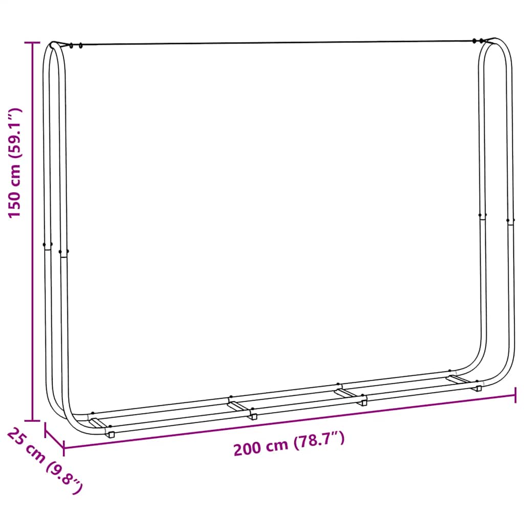 vidaXL Stojak na drewno opałowe 200x25x150 cm Stal ocynkowana