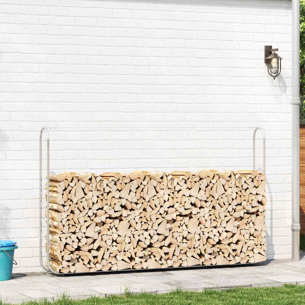 vidaXL Stojak na drewno opałowe 250x25x150 cm Stal ocynkowana