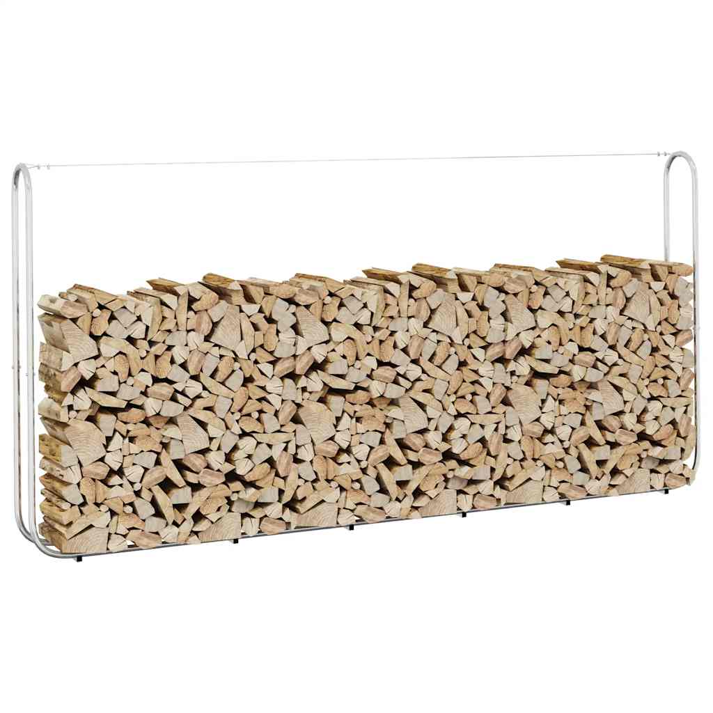 vidaXL Stojak na drewno opałowe 300x25x150 cm Stal ocynkowana