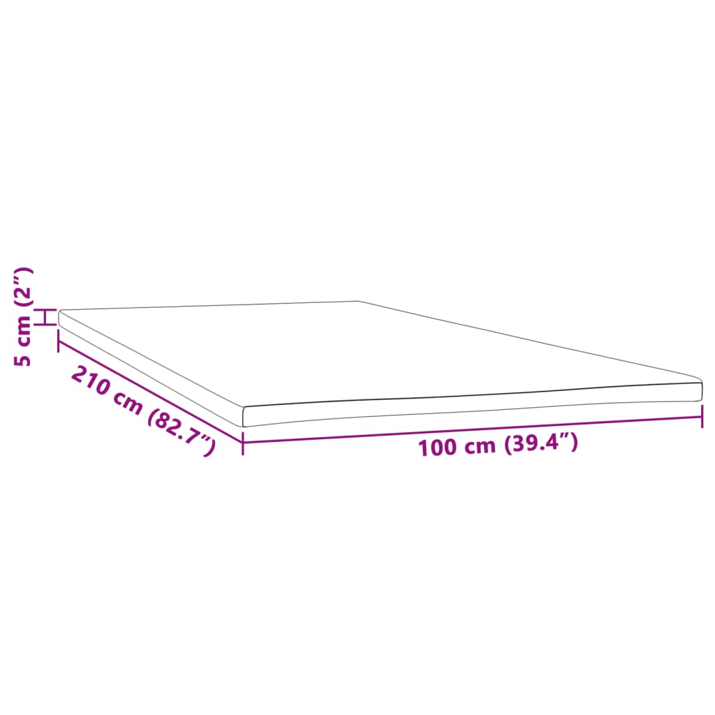 vidaXL Nakładka na materac, 100x210x5 cm
