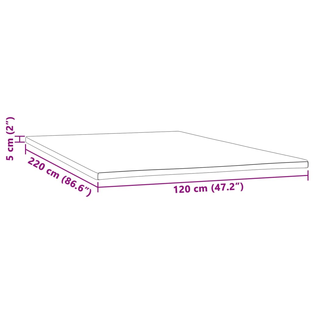 vidaXL Nakładka na materac 120x220x5 cm