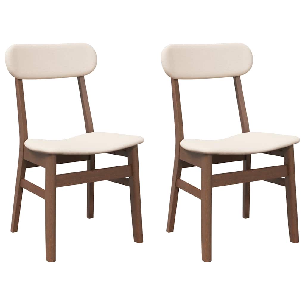 vidaXL Krzesła do jadalni z poduszkami 2 szt. lite drewno gumowe