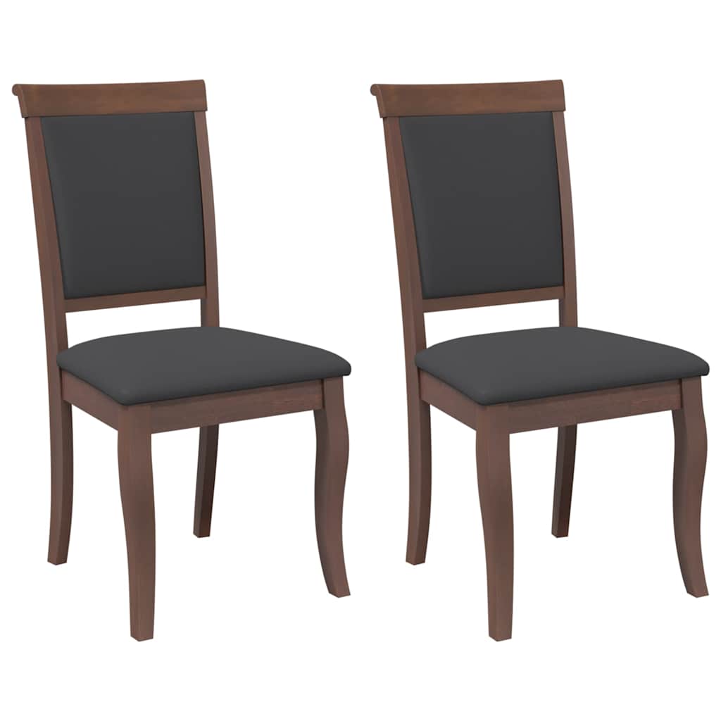 vidaXL Krzesła do jadalni z poduszkami 2 szt. lite drewno gumowe