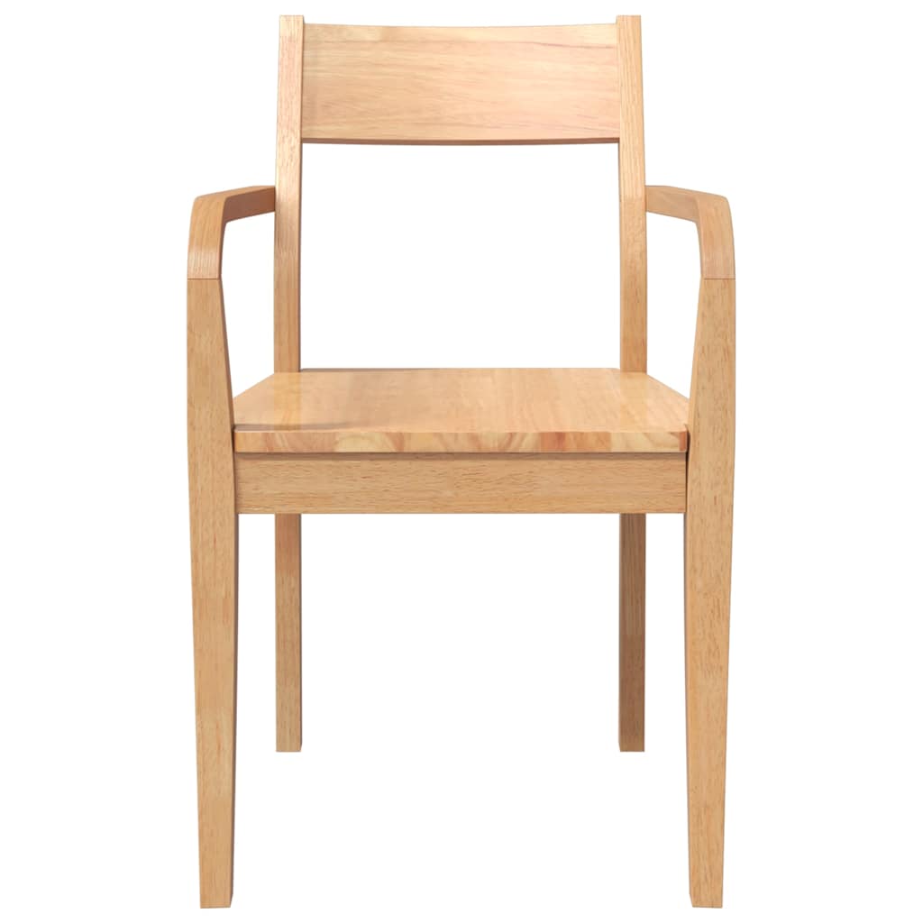 vidaXL Krzesła do jadalni 2 szt. Naturalne drewno lite guma