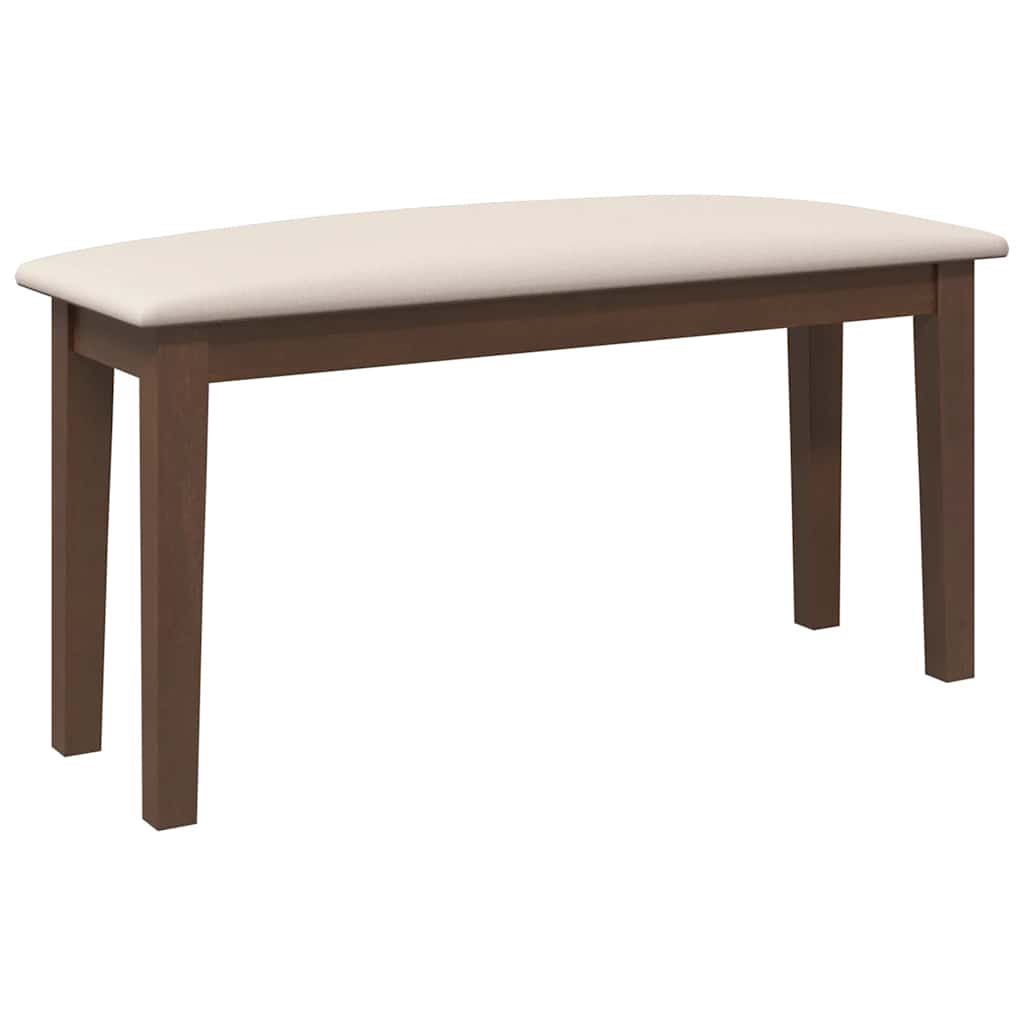 vidaXL Ławka 90 cm Brązowa lite drewno Guma