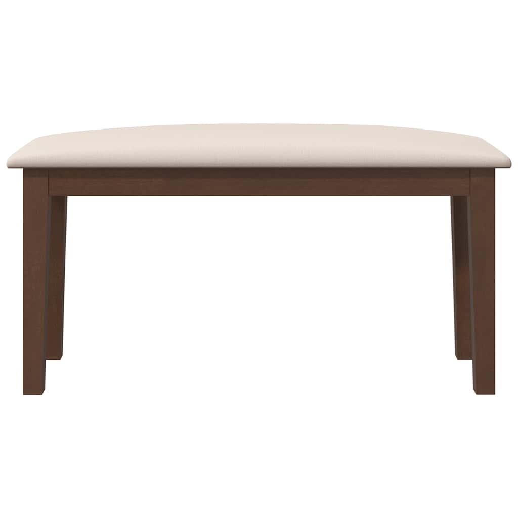 vidaXL Ławka 90 cm Brązowa lite drewno Guma