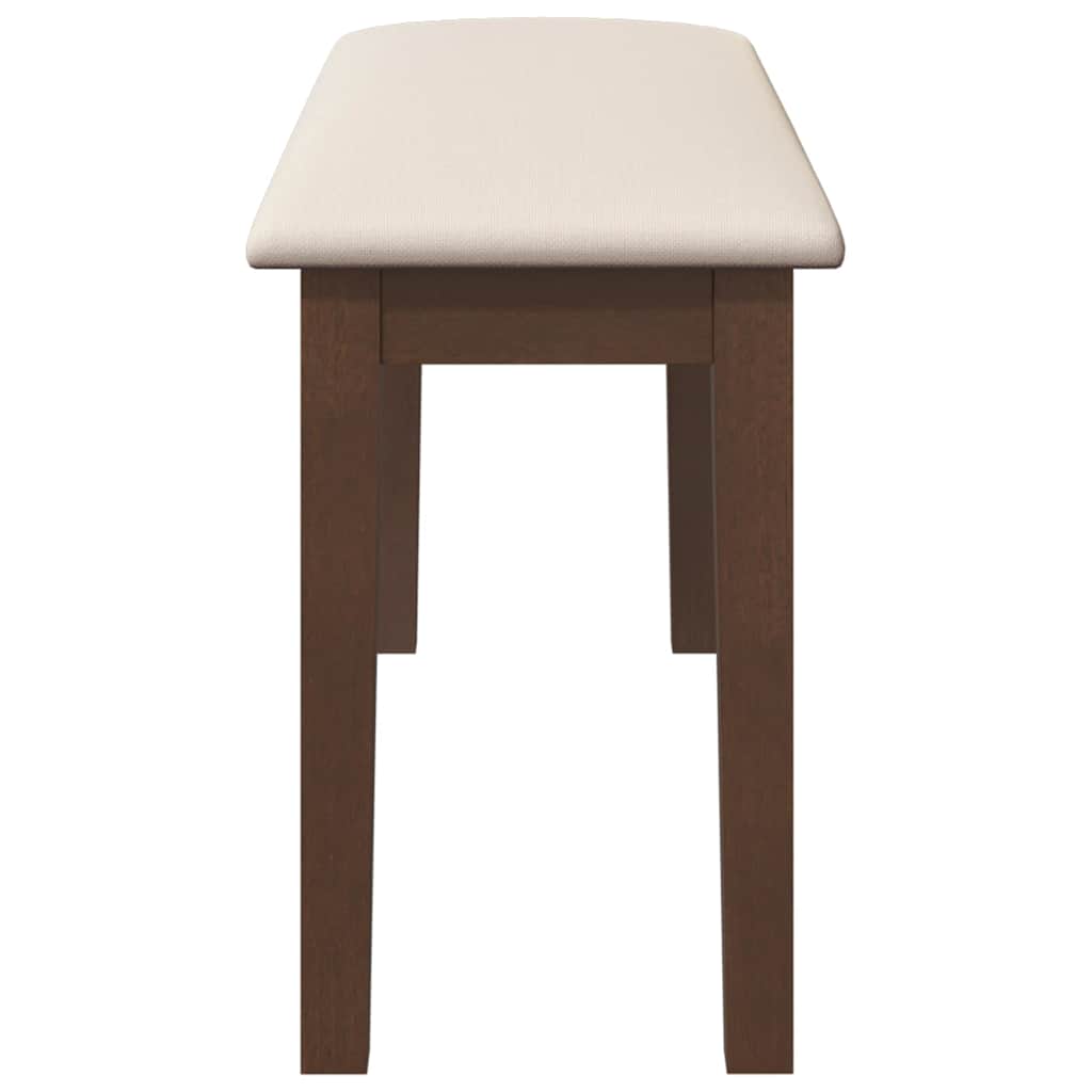 vidaXL Ławka 90 cm Brązowa lite drewno Guma